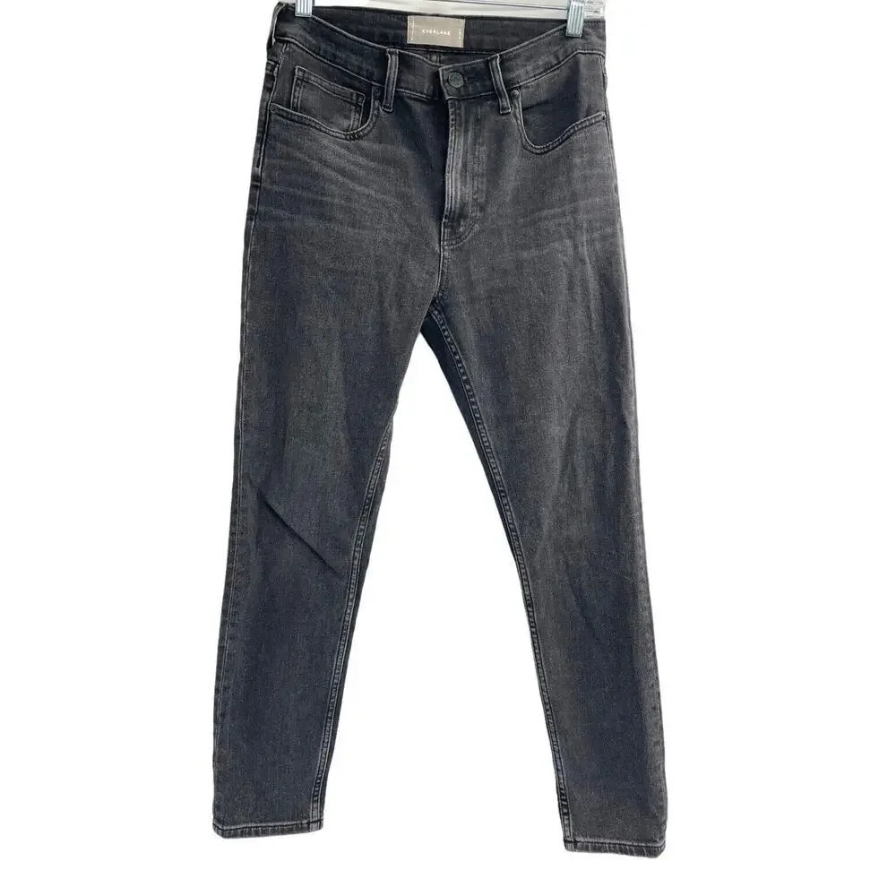 Everlane Womens Size 28 Jeans Gray High-Rise Skinny Denim Ankle - Picture 10 of 12